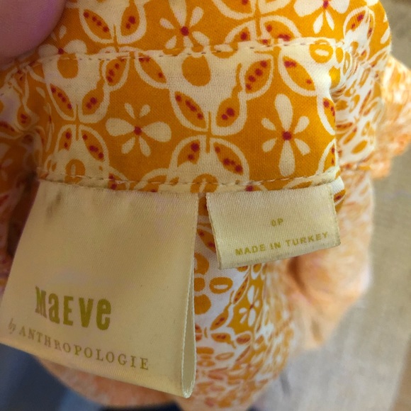 Orange patterned button up - Picture 6 of 6